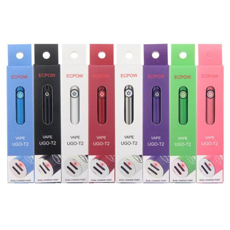 900mAh 510 Thread Battery Variable Voltage Preheat Vape Pen With Dual Charger Port Electronic Cigarette