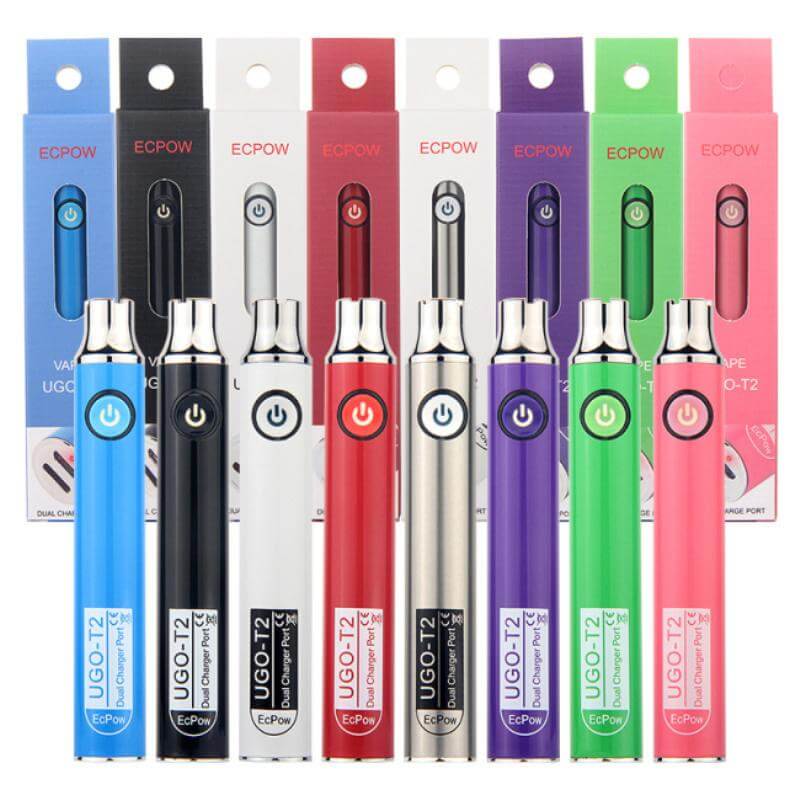 900mAh 510 Thread Battery Variable Voltage Preheat Vape Pen With Dual Charger Port Electronic Cigarette