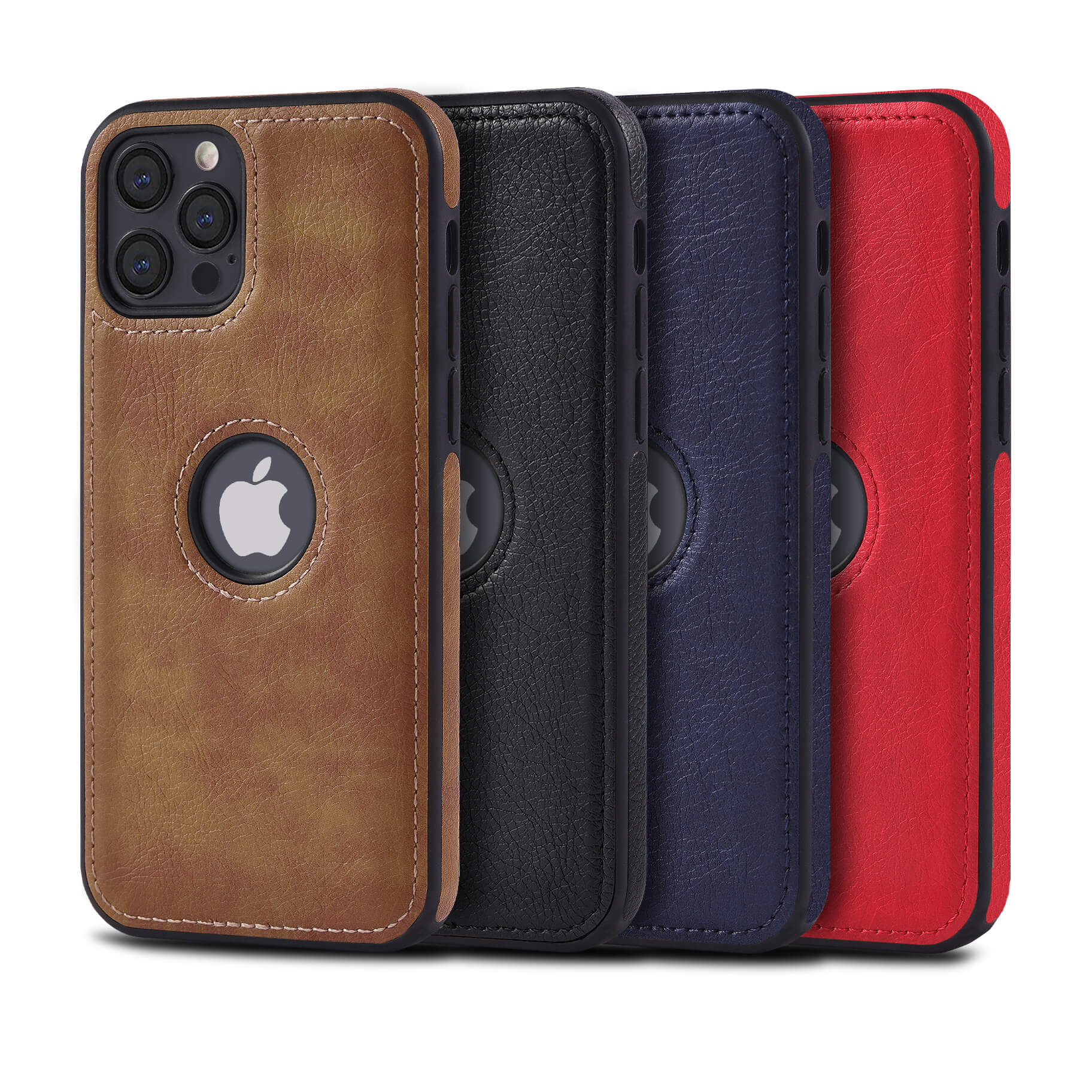 Designer Phone Cases with Logo Hole Luxury Fashion Brand Cell Phone Leather Case for Apple iPhone 11 12 13 Pro Max mini