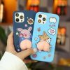 Kawaii Cartoon Peach Big 3D Bouncy Butt Ass Squishy Silicone Phone Case Cover For Iphone 12 13 Mini 11 Pro Max 2