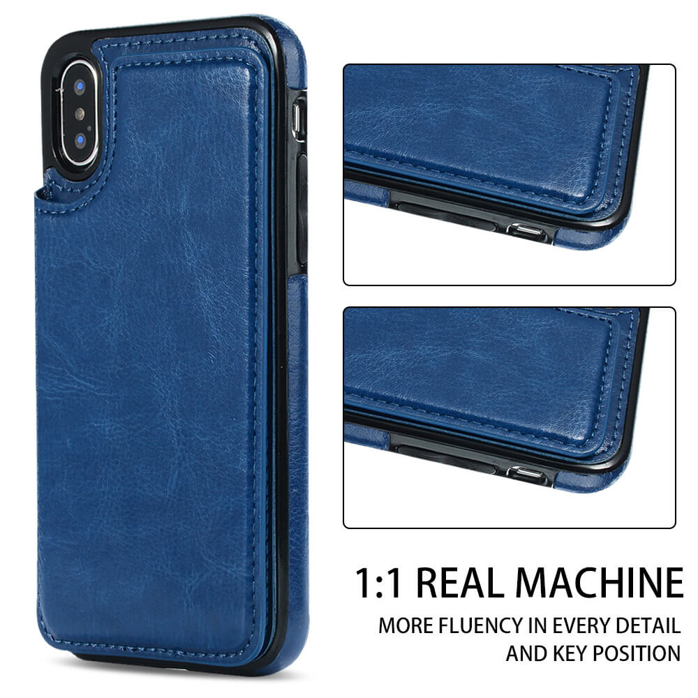Luxury PU Flip Wallet Leather Case for iPhone XS Max XR 10 Multi Card Holders Phone Cases for iPhone X 6 6s 7 8 Plus