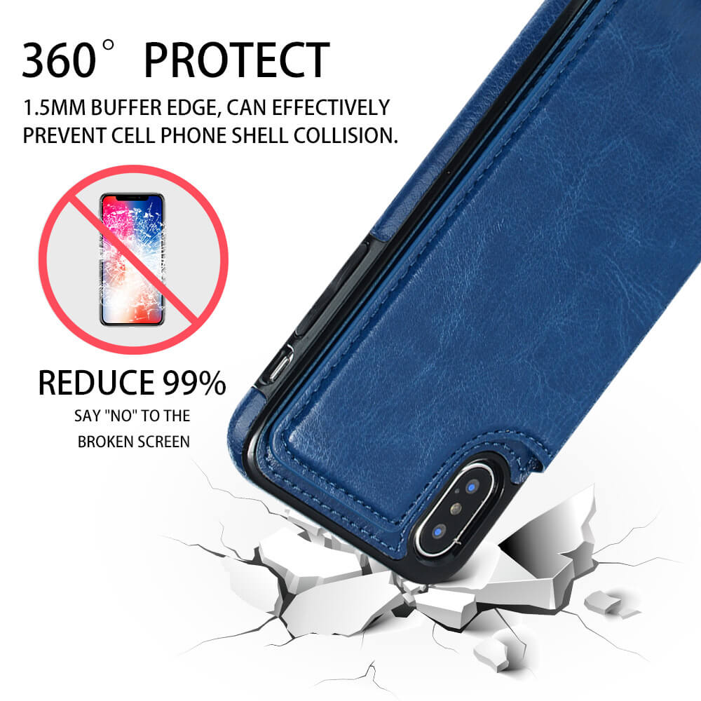 Luxury PU Flip Wallet Leather Case for iPhone XS Max XR 10 Multi Card Holders Phone Cases for iPhone X 6 6s 7 8 Plus