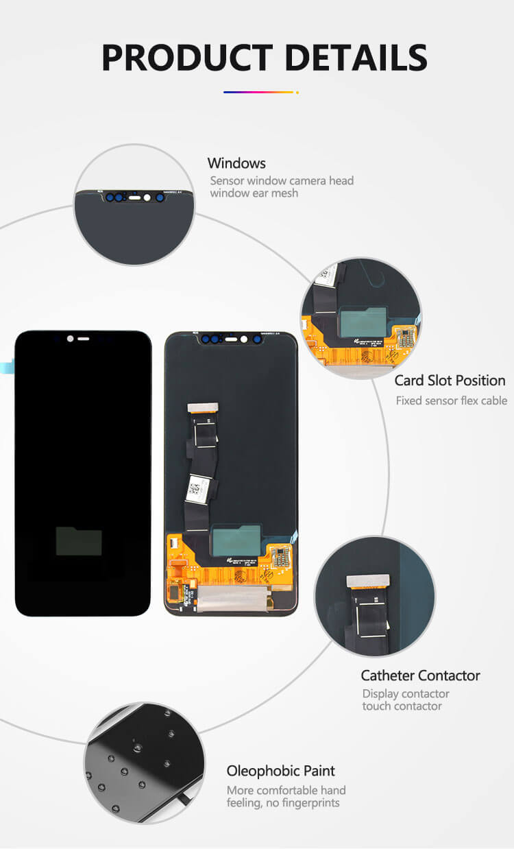 Mobile Phone Repair Parts LCD Display for Xiaomi Mi 8 PRO OLED Touch Panel Digitizer Incell Screen Replacement 