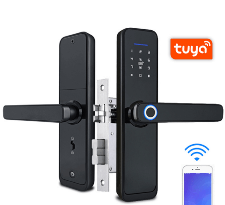 Smart Home Hotel Door Digital Lock Residence Tuya Smartlife APP TTlock Fingerprint Passcode Card WiFi Smart Door Locks