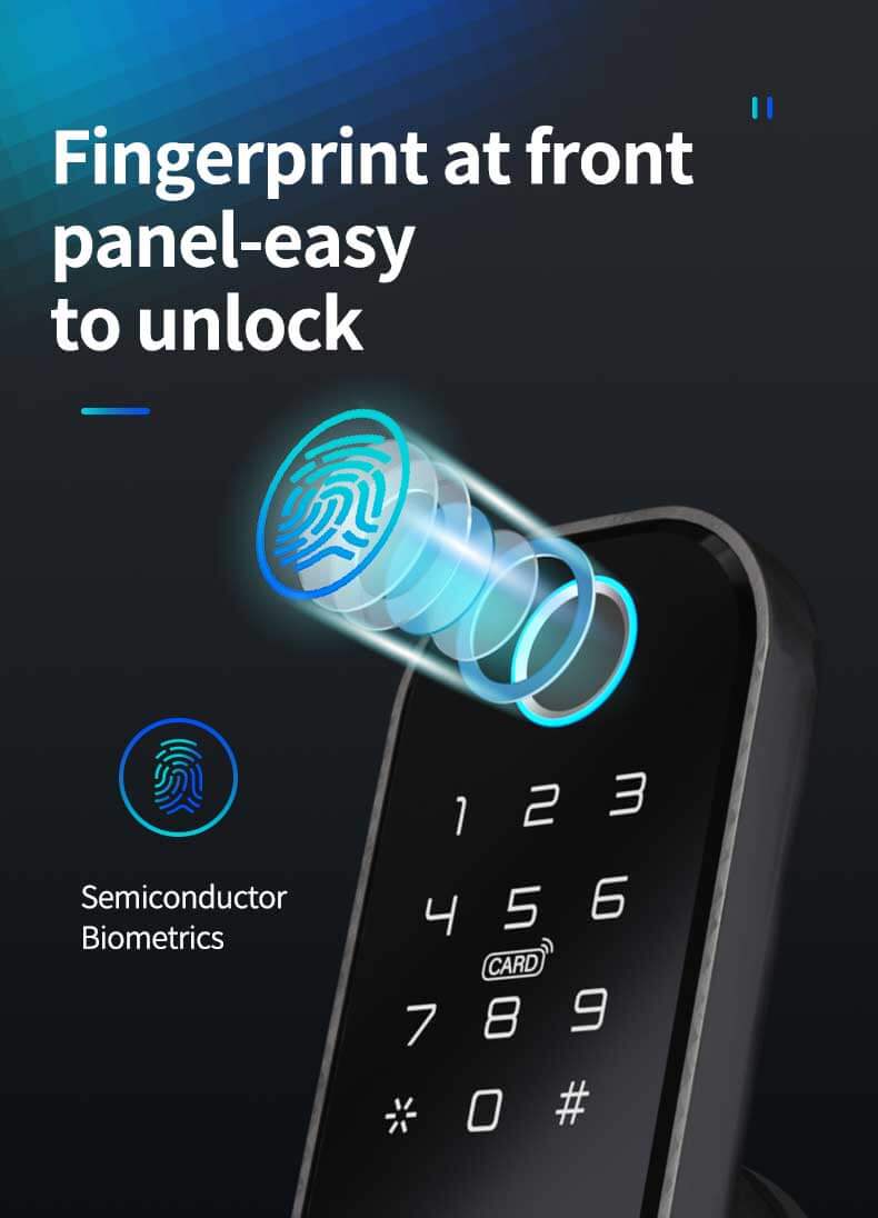 Smartlife Tuya Supplies Smart Digital Fingerprint Door Lock Make Your Life More Convenient 