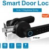 Tuya WiFi App Smart Door Lock Biometric Lock Fingerprint Door Handle Digital Keyless Lock