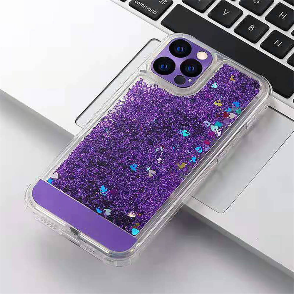 Call Light Glowing LED Phone Case iPhone 14 Pro Max Sound Luminous Quicksand Liquid Sand Case