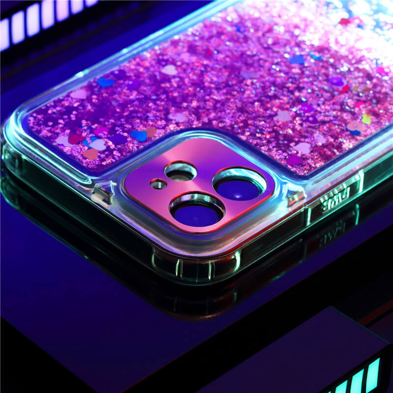 Call Light Glowing LED Phone Case iPhone 14 Pro Max Sound Luminous Quicksand Liquid Sand Case