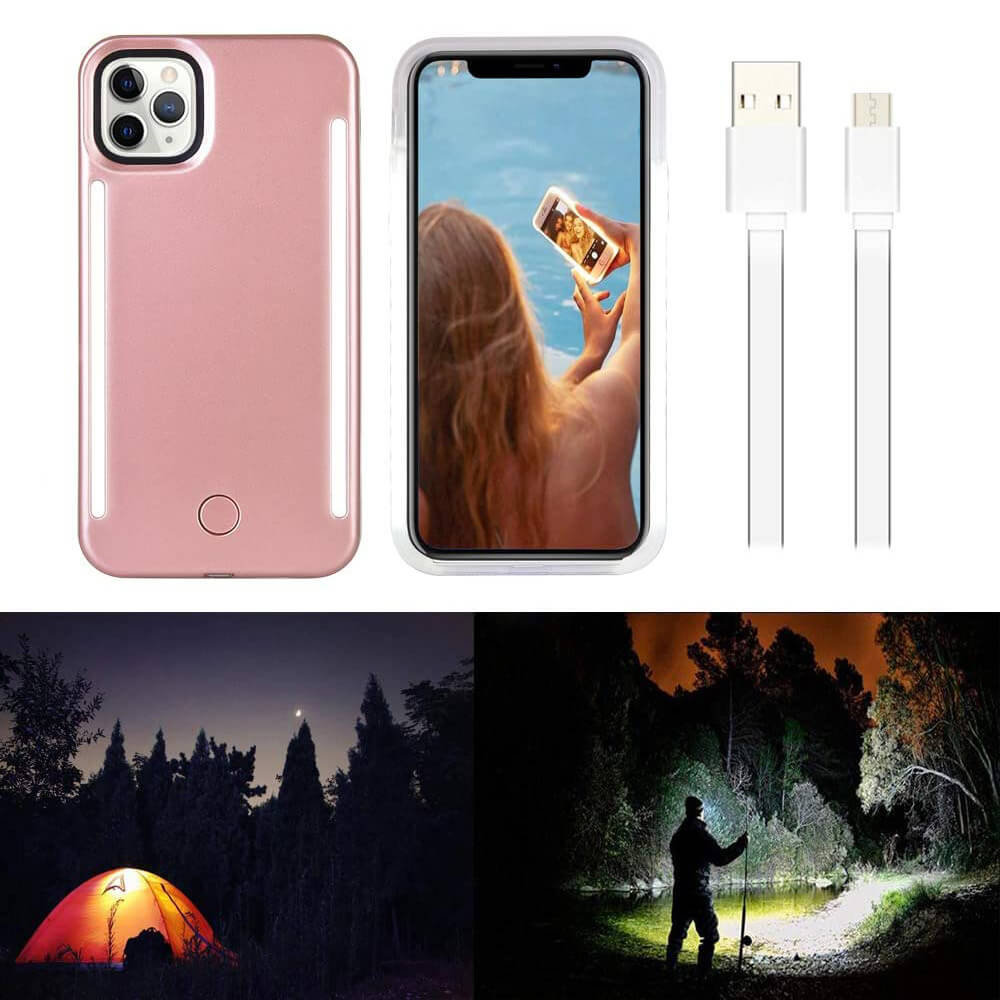 Lighter Selfie Rechargeable Luminous Flashlight Cellphone Case Cover Ringlight iPhone14